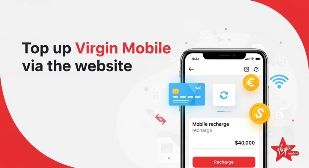 شحن رصيد فيرجن موبايل عبر الموقع الإلكتروني