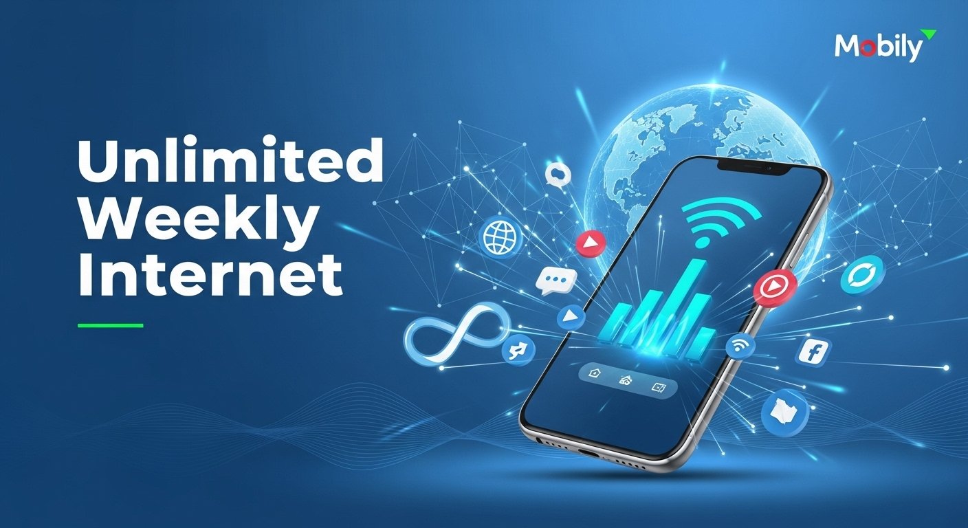 باقات الإنترنت الأسبوعية غير المحدودة من موبايلي